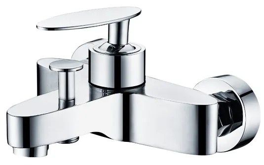 Baterie cada inox cu furtun, suport si para de dus, Genius Foglia