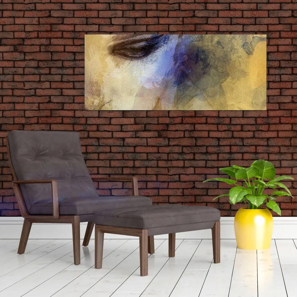 Tablou - Portretul femeii, desen (120x50 cm)