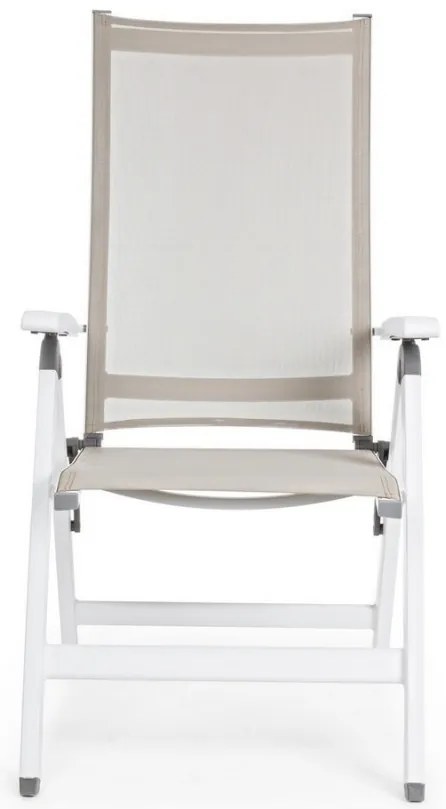 Scaun cu spatar reglabil, alb, 59x71x113 cm, Cruise Bizzotto