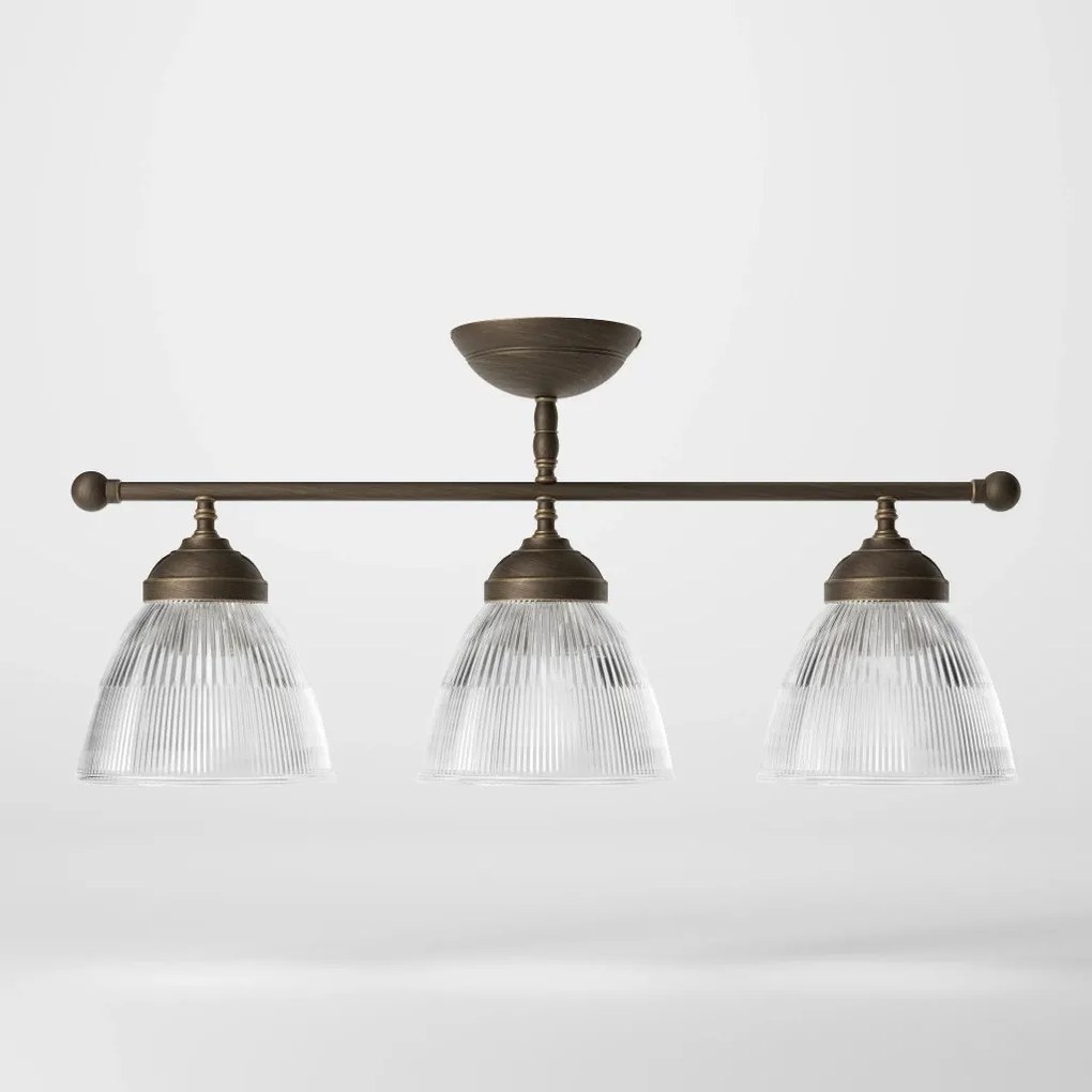 Lustra stil neoclasic din alama si abajur ceramic Elide