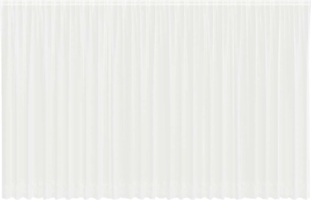 vidaXL Cortină din Dantelă cu perdele Alb 300 x 750 cm Poliester