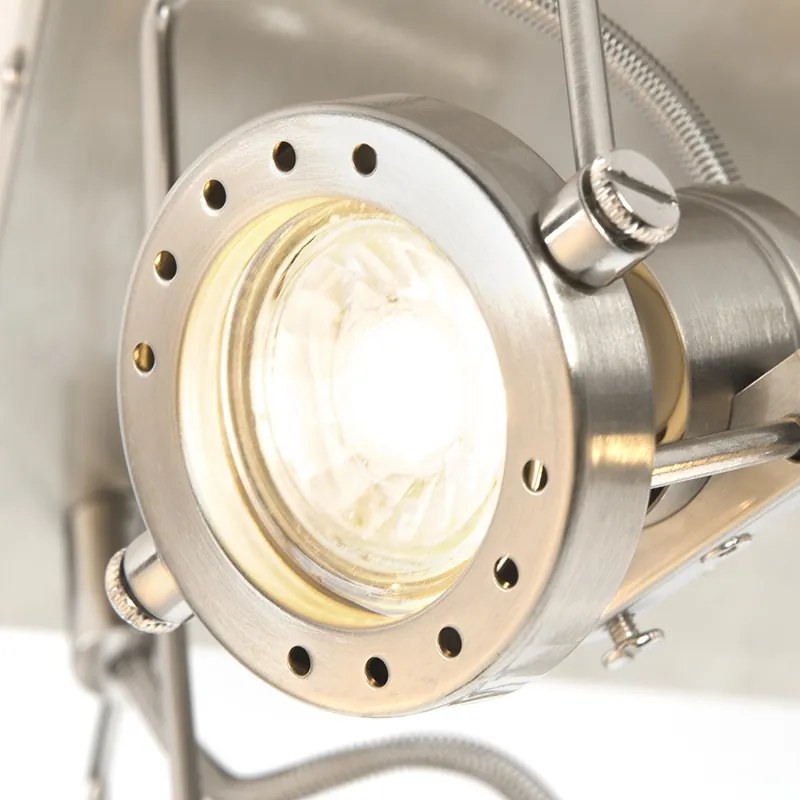 Spotlight industrial din oțel cu 4 lumini rotative și orientabile - Suplux