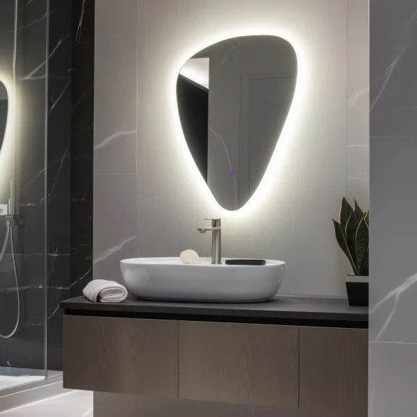 Brilagi - Oglindă LED pentru baie GOCCIA LED/19W/230V 67x50 cm IP44 CRI 90 reglabilă +CCT