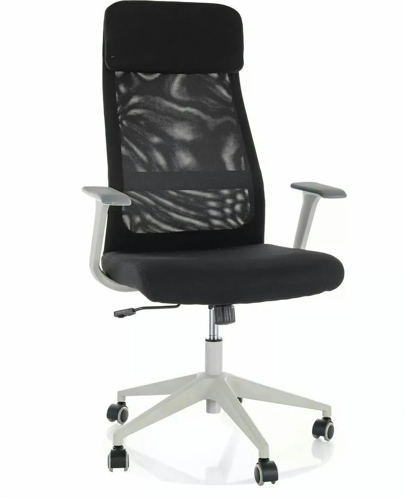 Scaun birou Q-861 R, negru, stofă/plasă, 66x50x113 cm