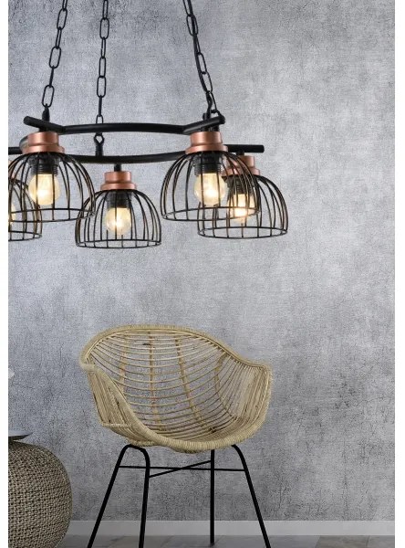 Prezent 75466 - Lustră pe lanț BASKET 5xE27/60W/230V