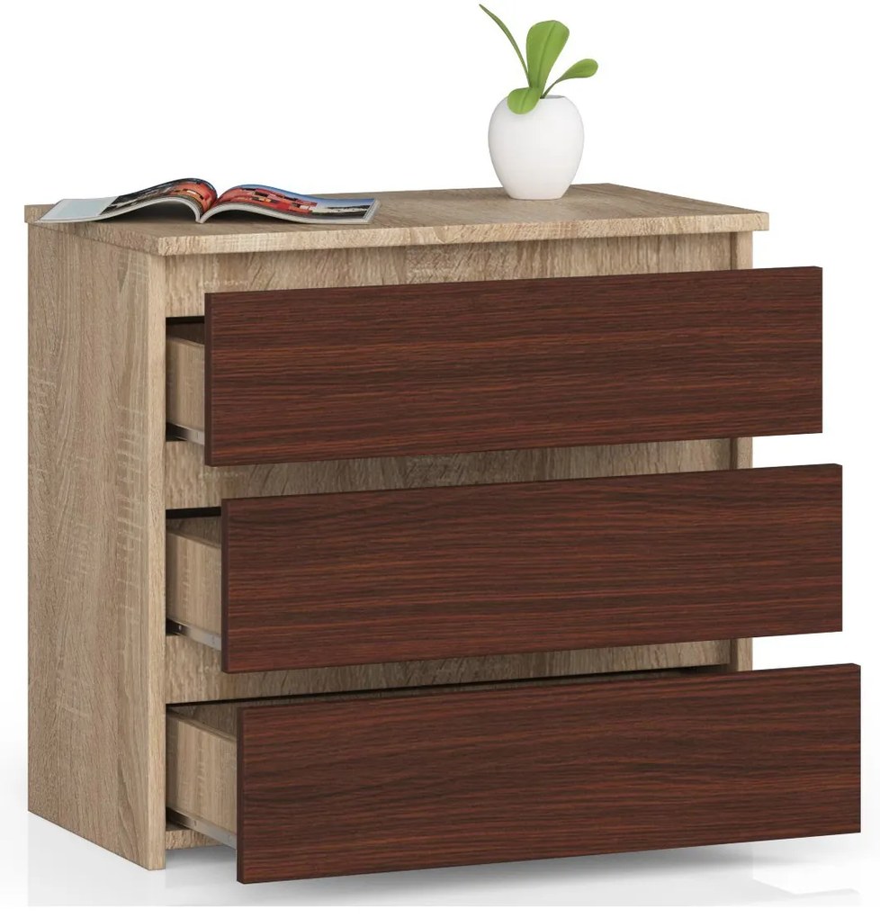 Comodă Cleania CL3 (Stejar sonoma + wenge). 1069392