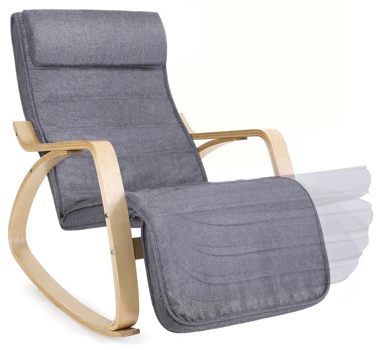 SongmicsHome Scaun balansoar SWING, capacitate max. 150kg, 67x115x91cm, gri