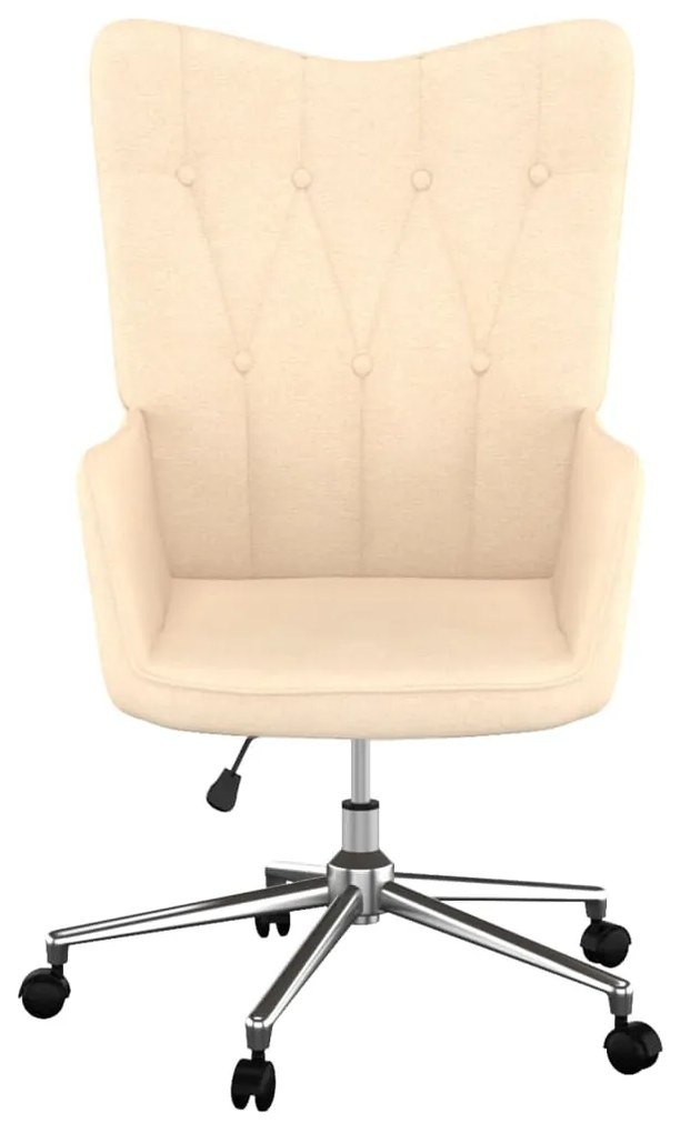 327635 vidaXL Scaun de relaxare, crem, material textil