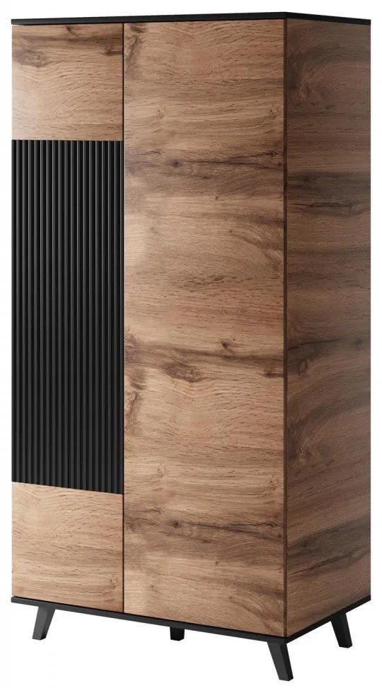Dulap Random S-1 stejar wotan/negru