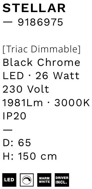 Lustra LED design ambiental deosebit Stellar 65cm