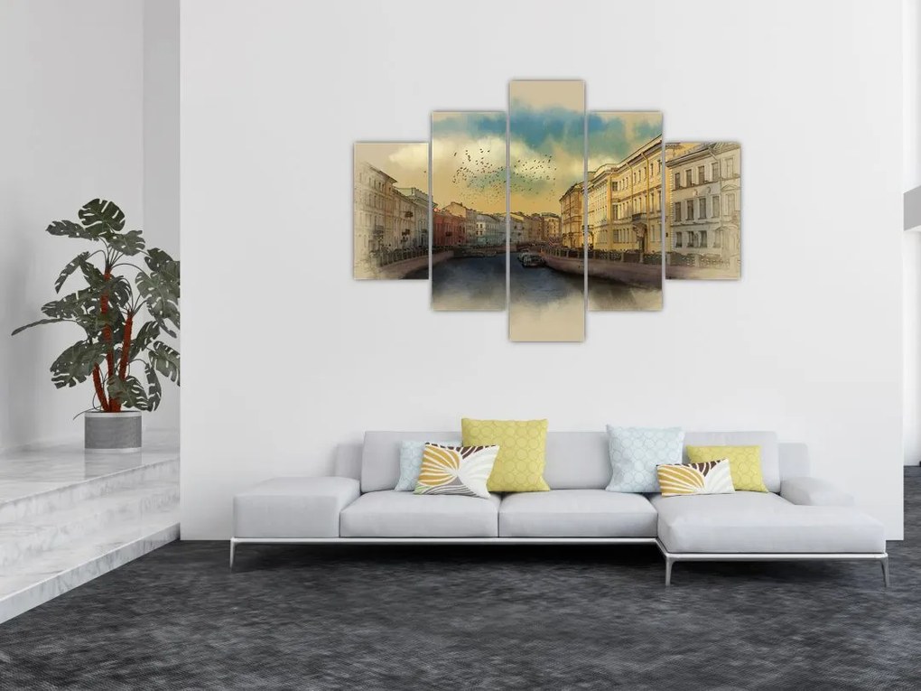 Tablou - Râul Moyka, Sankt Petersburg, Rusia (150x105 cm)