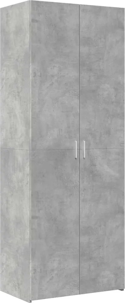 vidaXL Dulap înalt, gri beton, 70x42,5x185 cm, lemn prelucrat