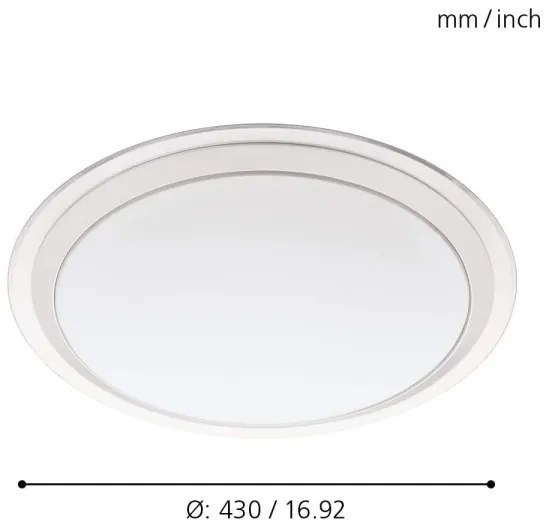 Eglo 33255 - plafonieră LED RGBW dimabilă COMPETA-C LED/17W/230V Ø43 cm