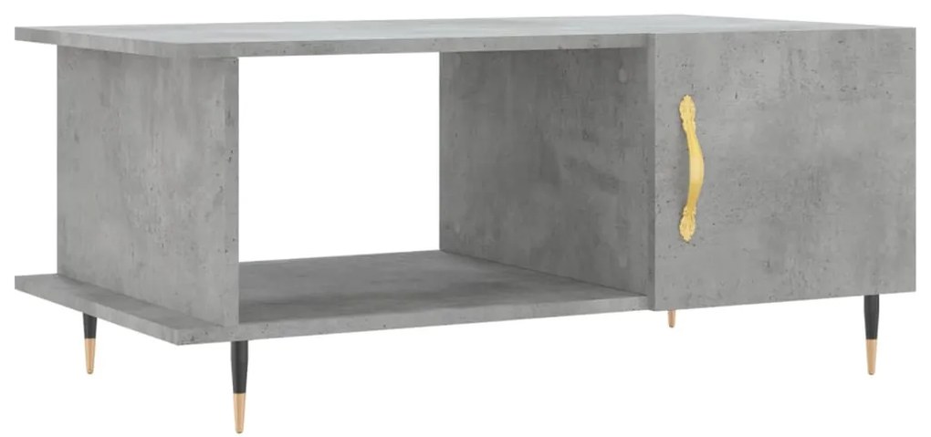 829472 vidaXL Măsuță de cafea, gri beton, 90x50x40 cm, lemn prelucrat