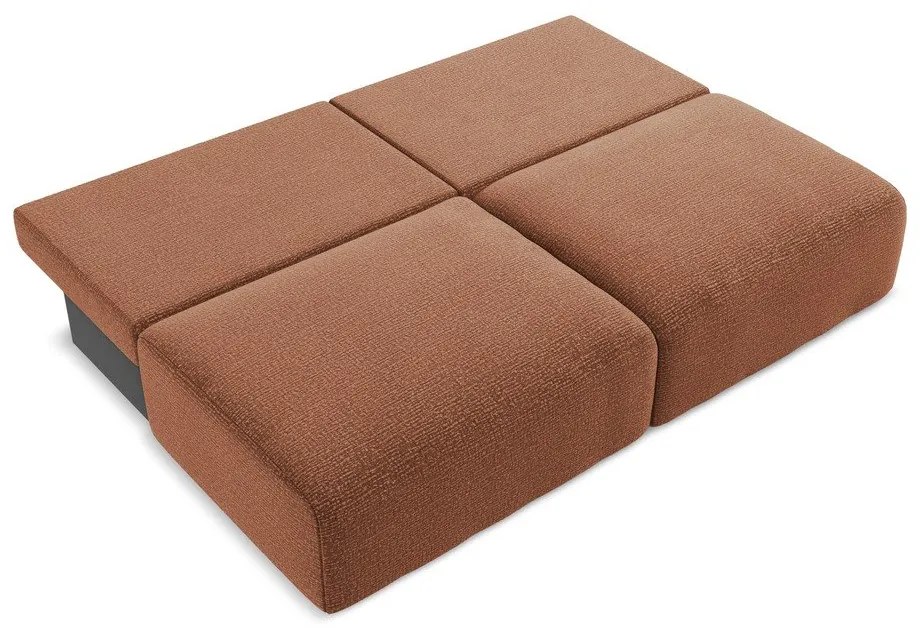 Canapea cărămizie extensibilă/cu spațiu de depozitare 216 cm Kalena – Makamii