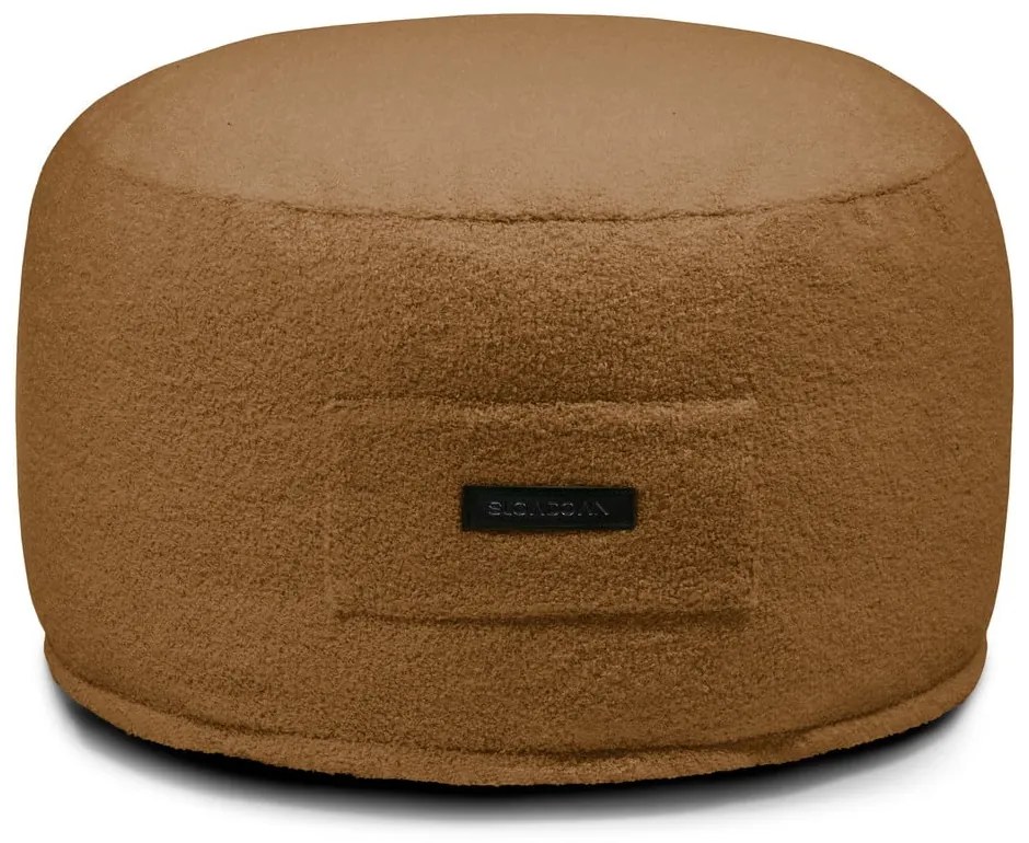 Taburet maro cu tapițerie din țesătură bouclé Om 60 – SLOWDOWN