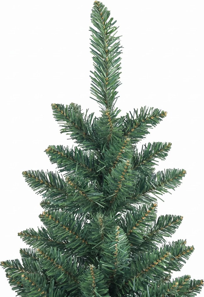 HOMCOM Brad Artificial de Crăciun cu 479 Ramuri, Brad de Crăciun Înalt și Îngust cu Bază Pliabilă, Ø65x180 cm, Verde | Aosom Romania