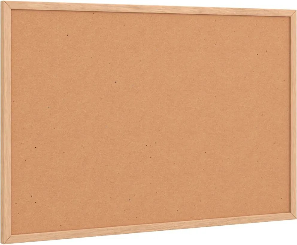 vidaXL Tablă de plută cu ramă din lemn masiv de pin 60x40 cm