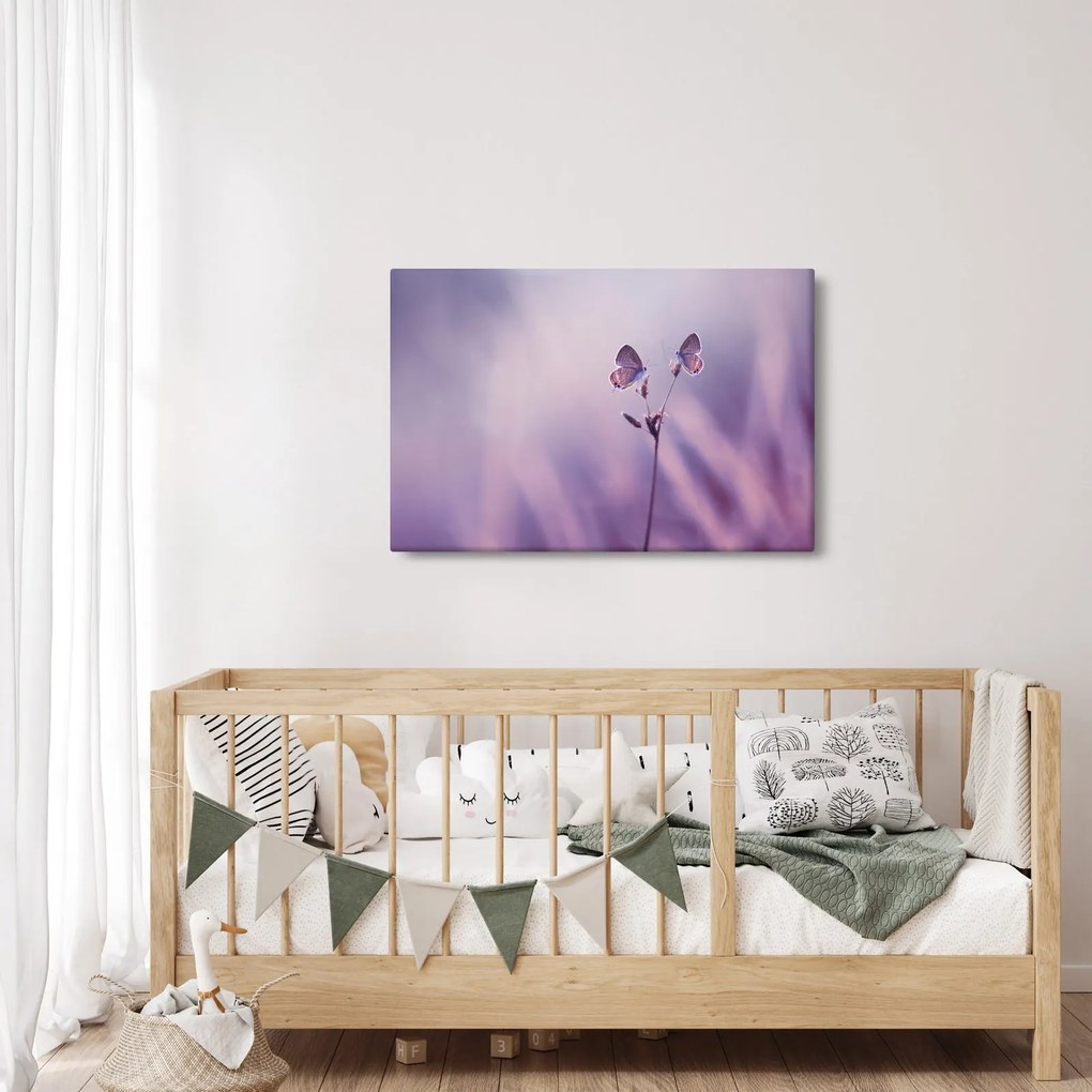 Tablou - Fluturi mov (90x60 cm)