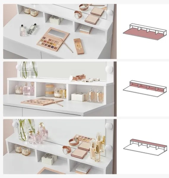 Masă de toaletă HATOR albă