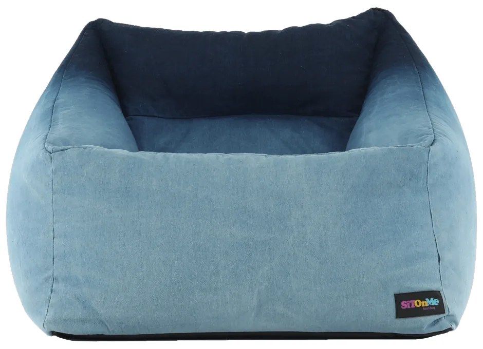 Fotoliu tip sac, material textil jeans, KOZANIT