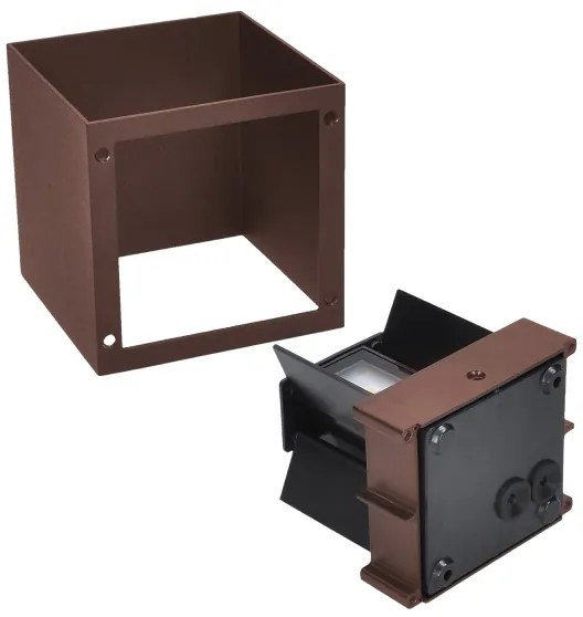 Brilagi - Aplică de exterior CUBE LED/6W/230V maro IP54