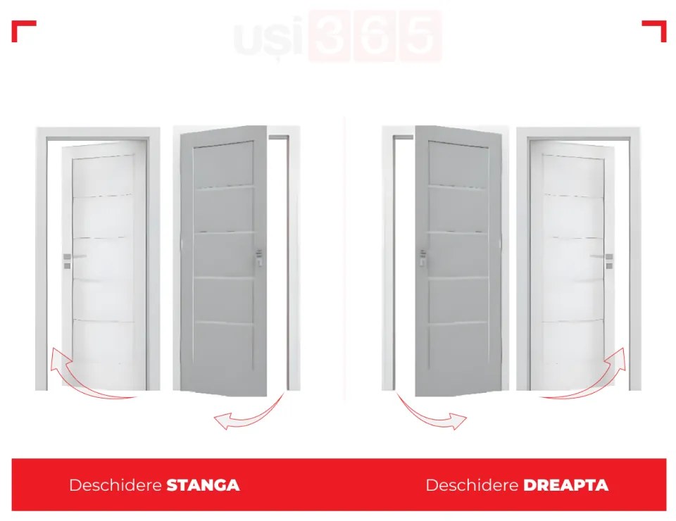 Usa CPL cu toc reglabil HDF PORTA ALB - ST DR ST, Pal Tubular, Alb, Toc Reglabil CPL  140-160 mm