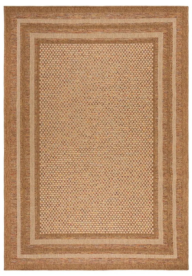 Covor pentru exterior și interior în culoare naturală 160x230 cm Layla Border – Flair Rugs