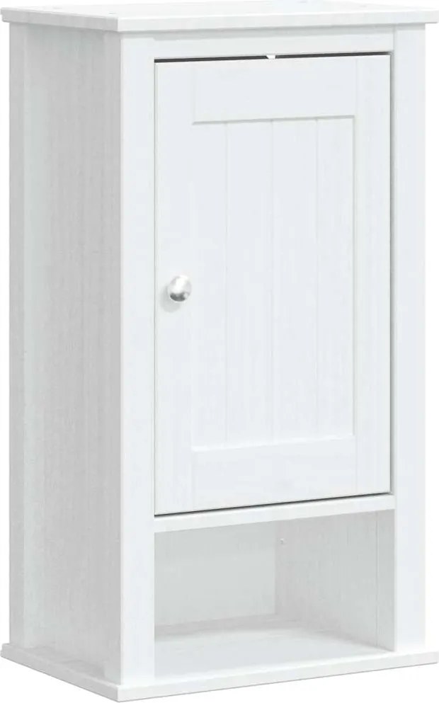 vidaXL Dulap de baie de perete "BERG" alb, 40x27x71,5 cm, lemn masiv