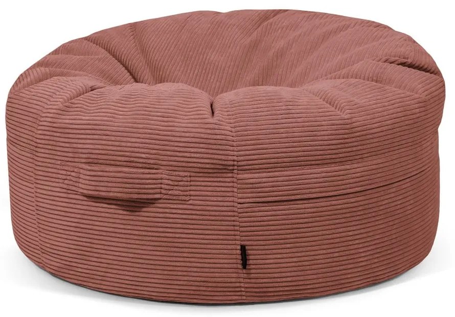 Fotoliu bean bag cărămiziu cu tapițerie din catifea reiată Roll 105 – SLOWDOWN