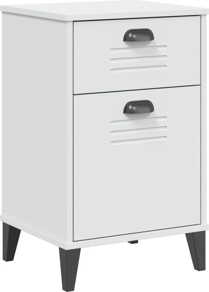 vidaXL Noptieră „VIKEN”, alb, lemn prelucrat