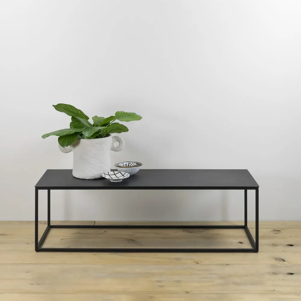 Măsuță de cafea neagră din metal 40x120 cm Store – Spinder Design