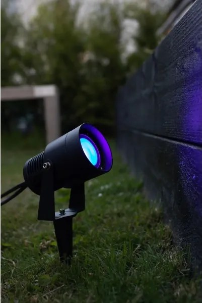 Markslöjd 108404 - Lampă de exterior LED RGBW GARDEN24, LED 6W/24V, 30 cm, IP44, neagră