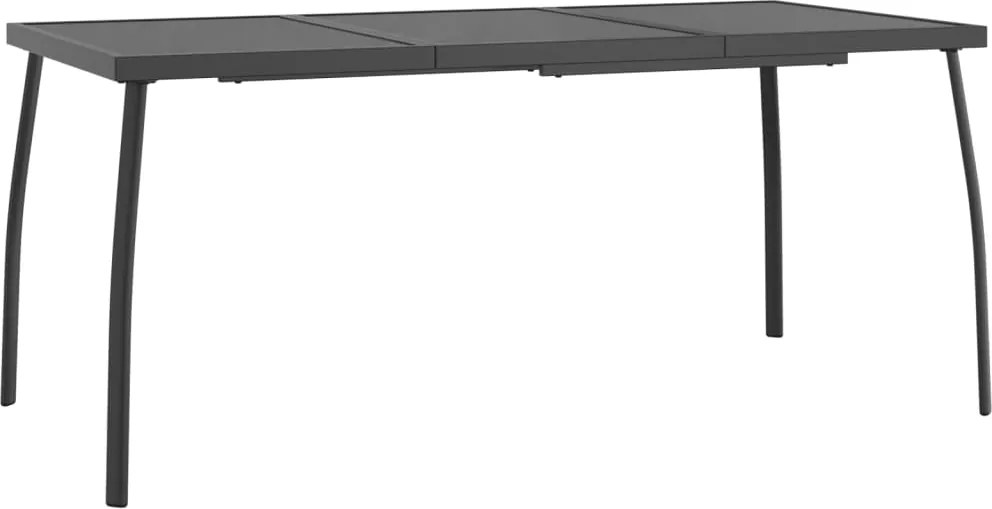 vidaXL Masă de grădină, antracit, 165 x 80 x 72 cm, plasă din oțel