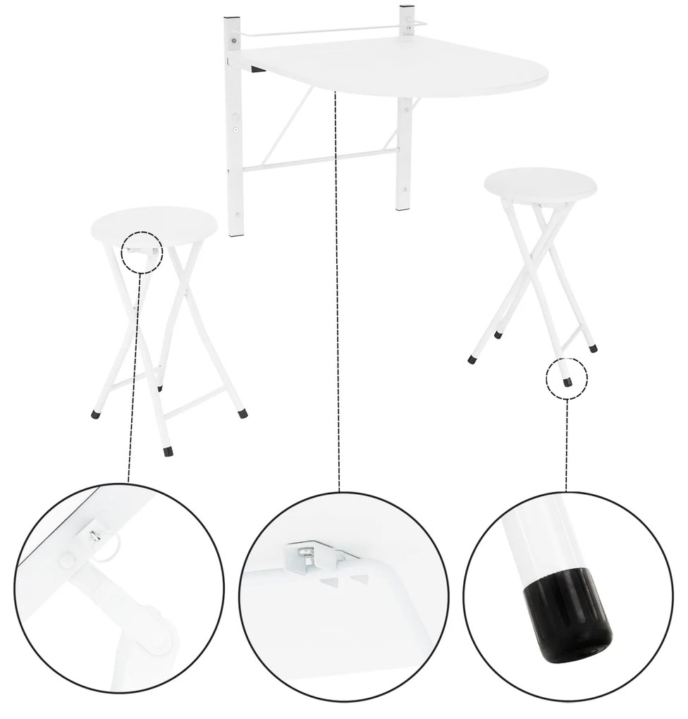 Set dining set 1+2, alb, AMADEO