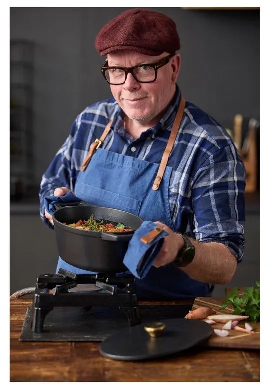 Oală cu capac din fontă 3,8 l adecvată pentru plita cu inducție – Holm