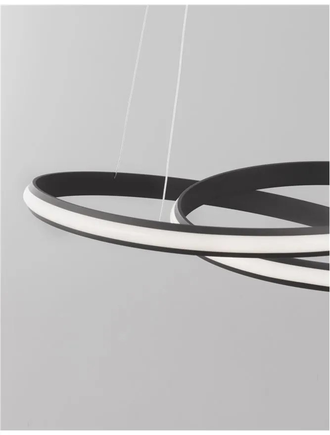 Lustra suspendata LED design modern Malvi, negru NVL-9357042