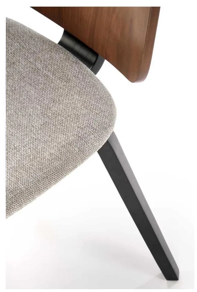 Scaun de bucătărie Wrenley, gri / nuc