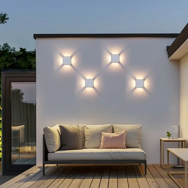 Brilagi - Aplică LED de exterior QUADRAY, 6W, 230V, albă, IP54