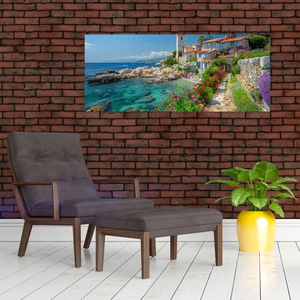 Tablou - Sat pitoresc de coastă (120x50 cm)