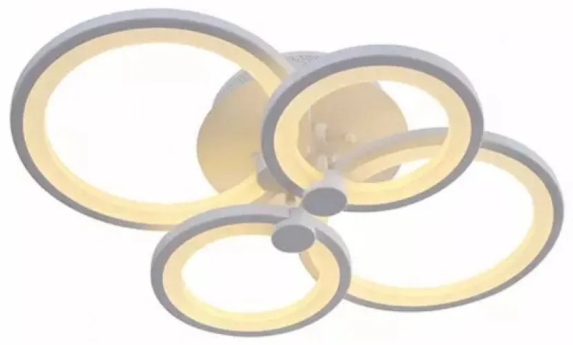Lustra Led, 4 Cercuri, Alba, Esn 6626 -4 Wh 84W