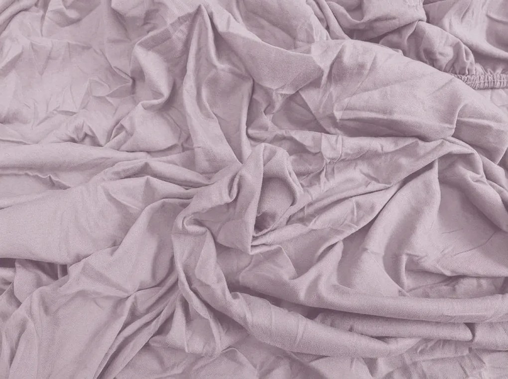 Cearsaf din bumbac cu elastic STANDARD 90 x 200 cm violet deschis