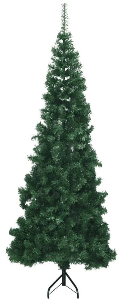 Brad de Craciun artificial de colt, verde, 210 cm, PVC 1, Verde, 210 cm