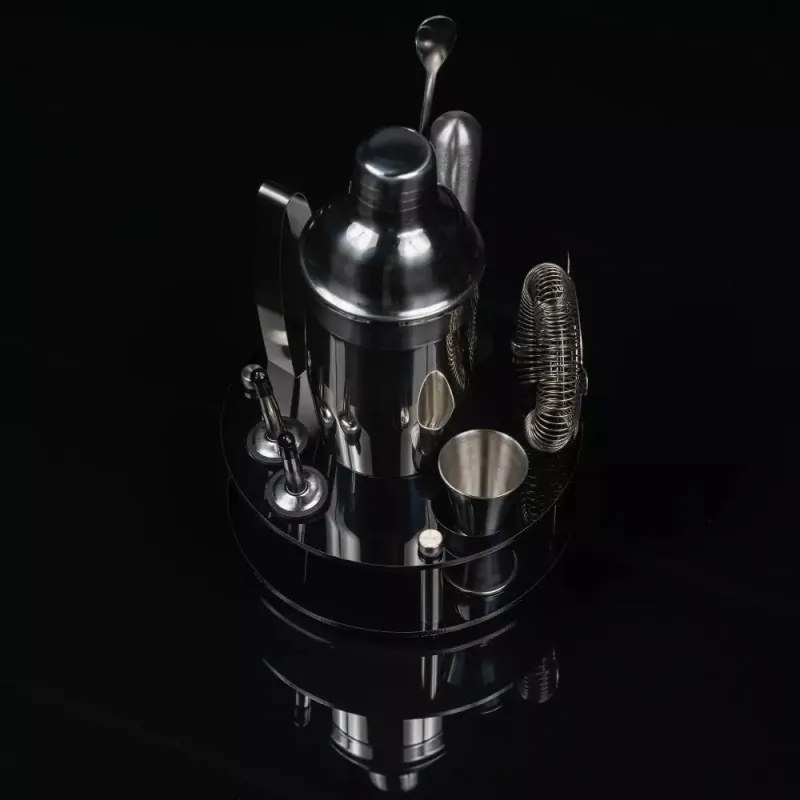 Set shaker cu accesorii Klausberg KB 7581, 10 buc, Stand, 720 ml, Grafit