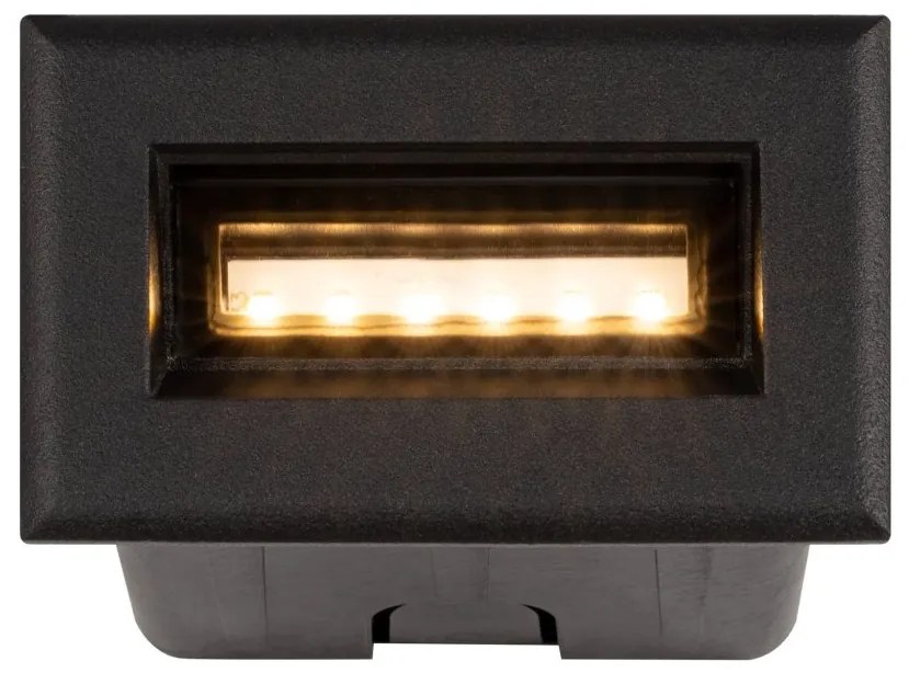 Spot LED incastrabil scari / perete exterior IP65 Bosca negru 8,4cm