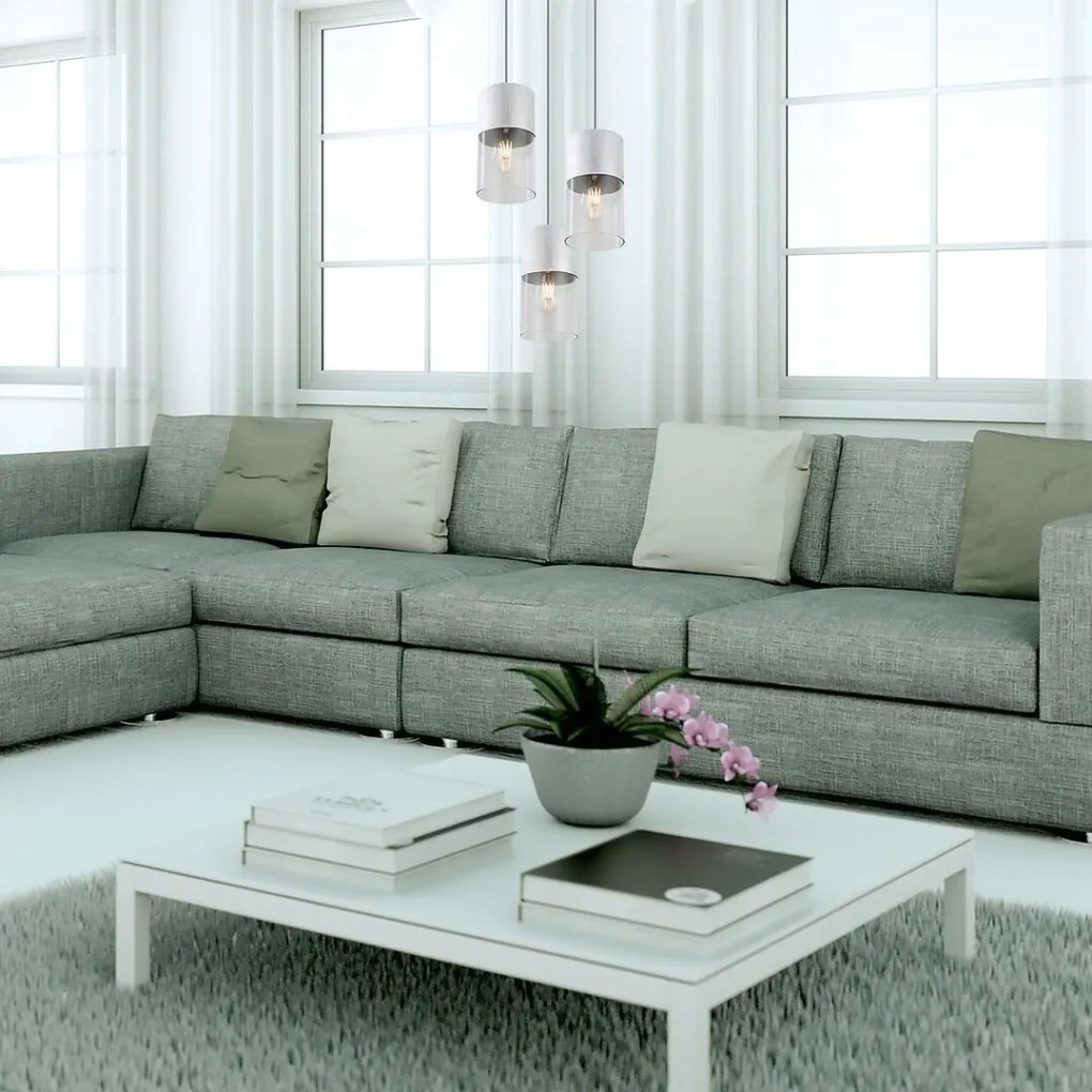 Lustra cu 3 pendule design industrial Zelkova