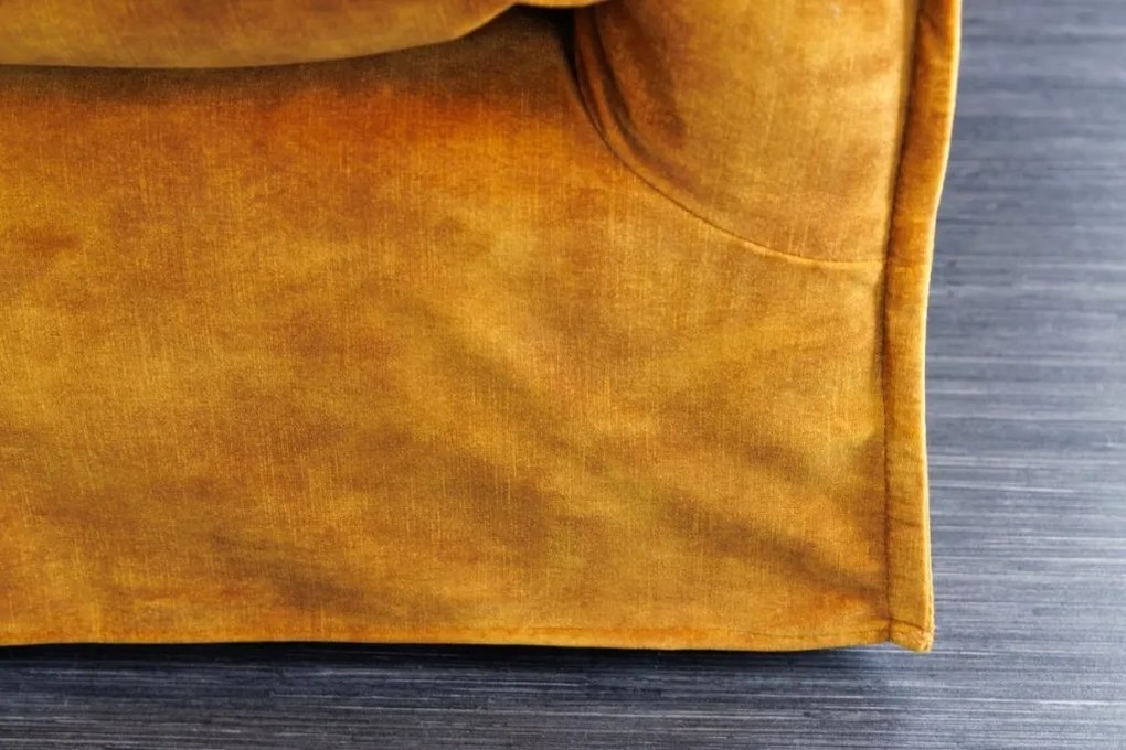 Canapea confortabila Heaven 205cm, catifea galben mustar A-40831 VC