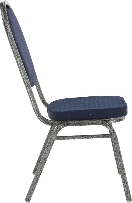 Scaun, stivuibil, textil albastru închis/gri cadru, JEFF 2 NEW