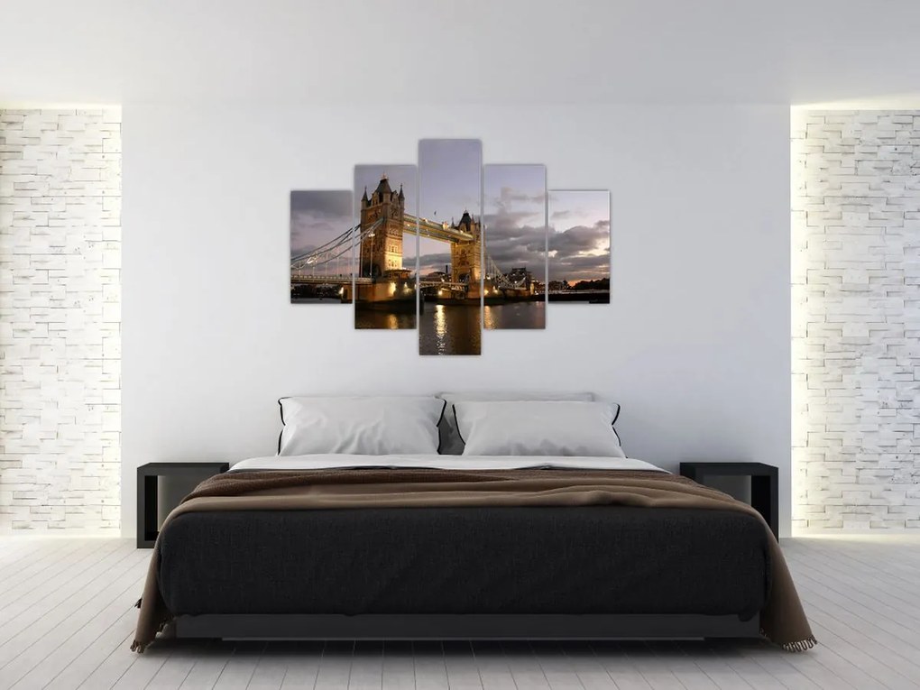 Tablou - Tower Bridge la noapte (150x105 cm)