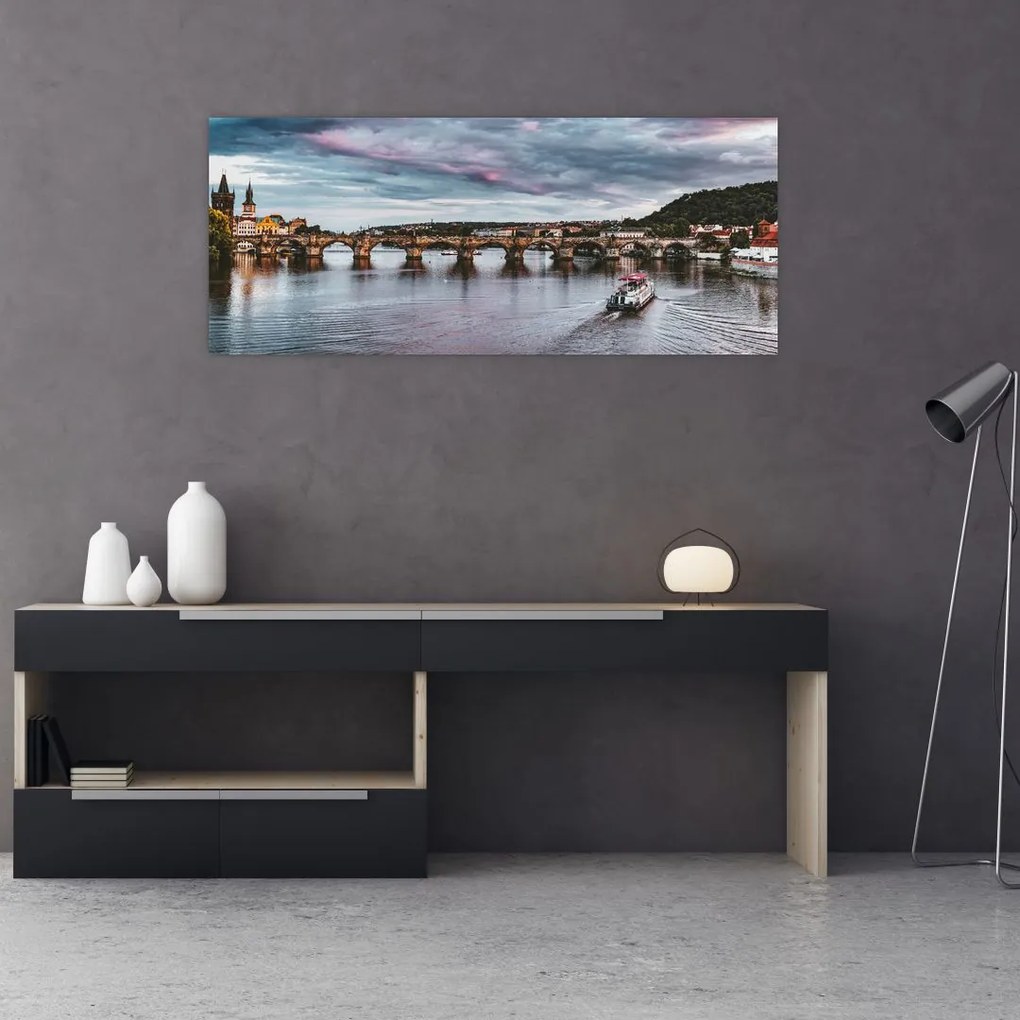 Tablou cu podul lui Carol (120x50 cm)
